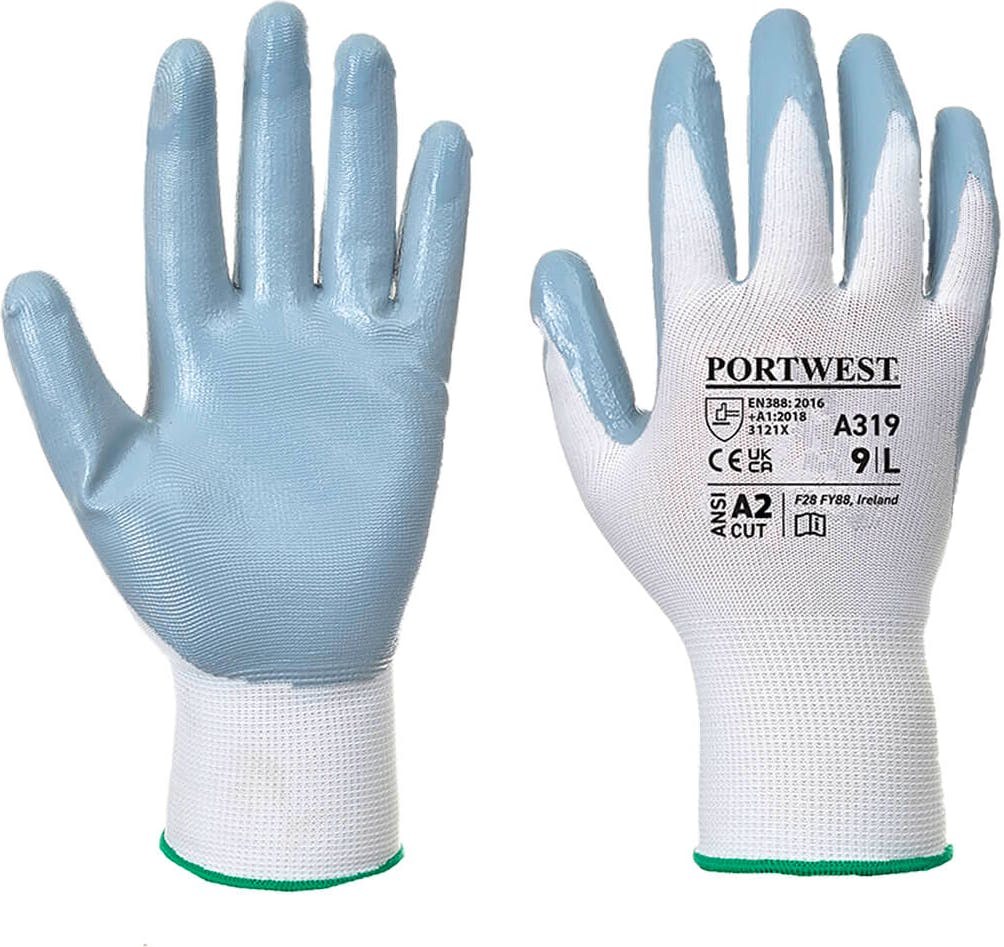 Portwest A319 Flexo Grip Nitrile Glove (Retail Pack)