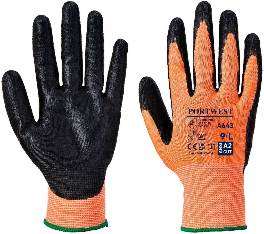 Portwest A643 Amber Cut Glove - Nitrile Foam