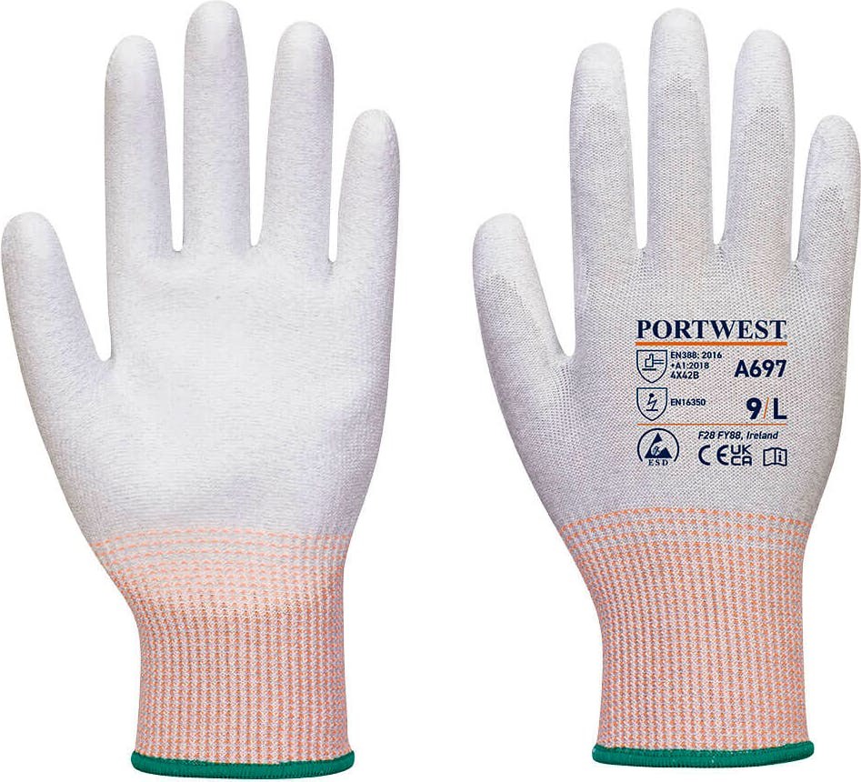 Portwest A697 LR13 ESD PU Palm Glove (Pk12)