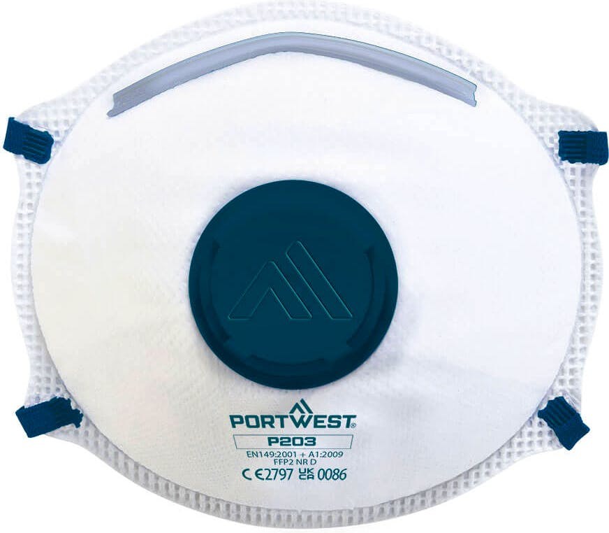 Portwest P203 FFP2 Valved Dolomite Respirator (Pk10)