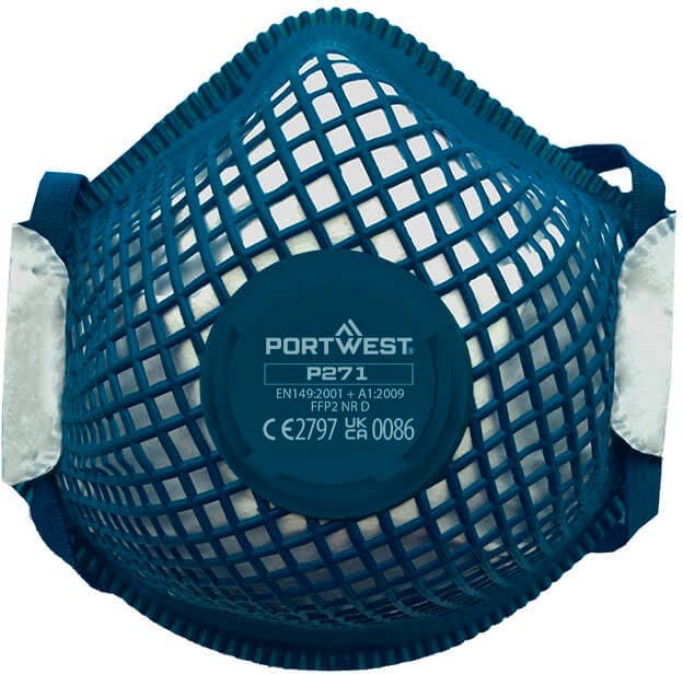 Portwest P271 ERGONET FFP2 Valved Dolomite Respirator (Pk10)
