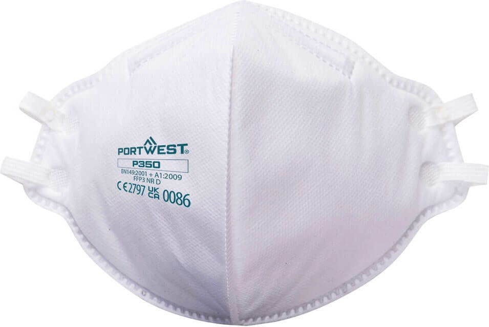 Portwest P350 FFP3 Dolomite Fold Flat Respirator (Pk20)