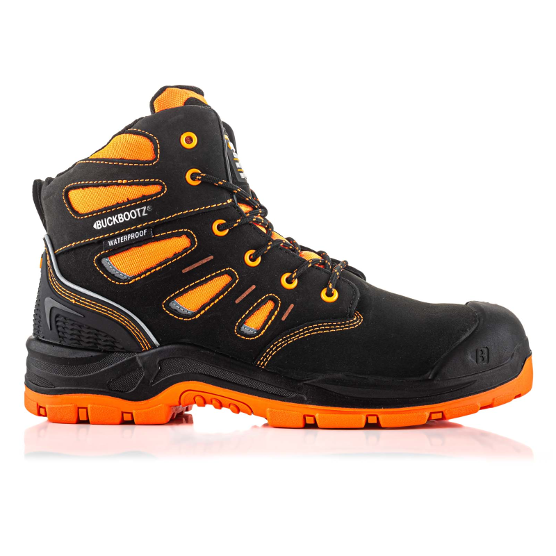 BuckBootz Schoen BVIZ2 Hoog S3 + KN Zwart/Oranje